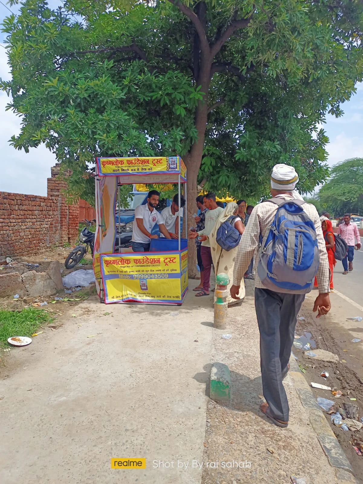Pilgrims on Braj Dham Yatra parikrama